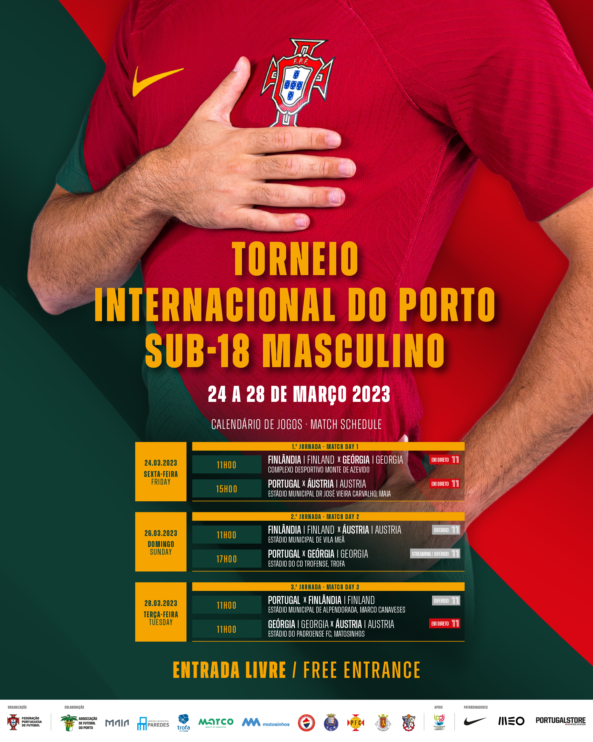 Distrito do Porto recebe 40º Torneio Internacional de futebol Sub-18 -  AFPorto